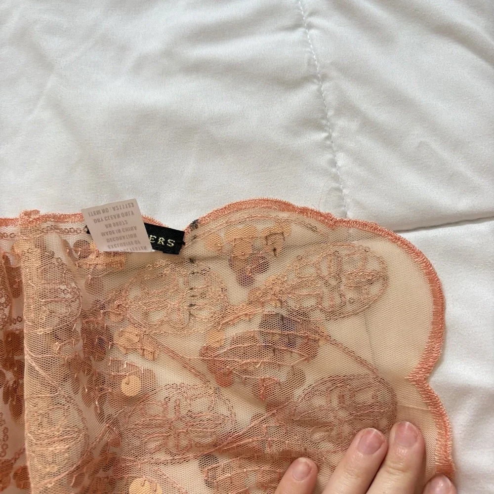 Womens Scarf Shawl Pink Sheer Feminine Fairy Whimsy Coquette Dainty Luxury
